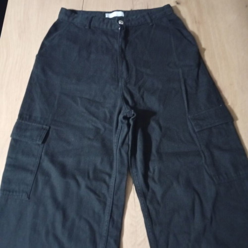 Bershka Denim Women's Pants Black Size L Like New