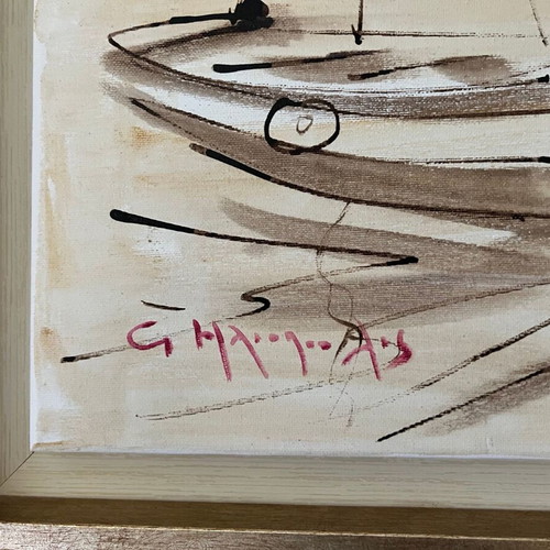 Painting "Βάρκες" by Giorgos Iliopoulos like new