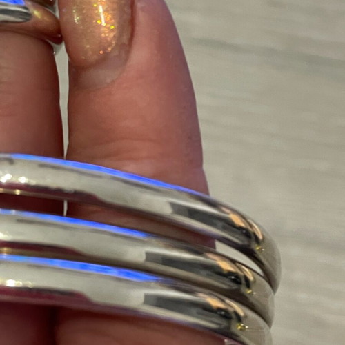 Silver gold 925, 585 bracelet and ring set used