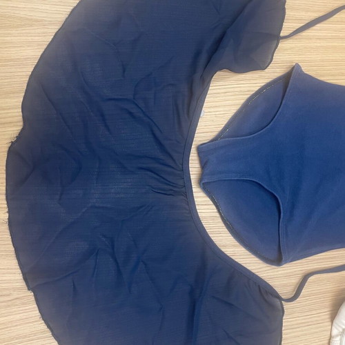 Ballet costume used with shoes dark blue for age 7-8