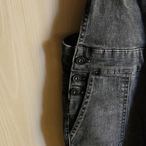 BSB black denim salopette