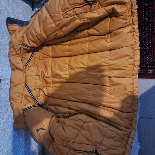Puma puffer jacket reversible winter medium like new green orange