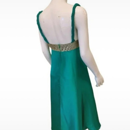 Konstantinos emerald dress like new with gold belt, size 46