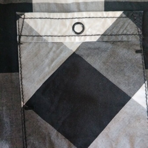 H&M boys' shirt with hood, black and white, size 158, ages 12-13