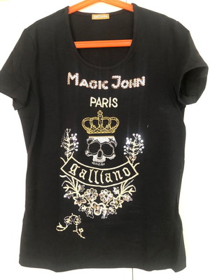 John Galliano women's blouse used, black, size S