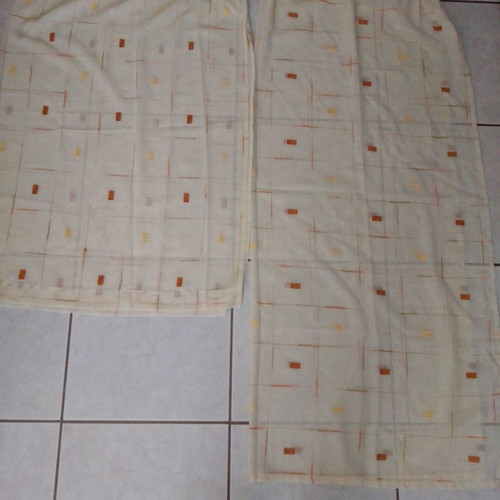 Fabric curtains used, set of 2 different sizes