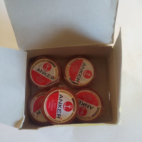 Vintage Anker tape box with 5 sealed rolls from 1970-80s