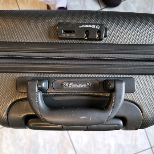 Hard suitcase gray used, dimensions 40x24x40cm, brand ENIMENT