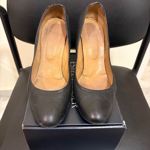 Haralas pumps used, black leather, 6 cm heel, size 40