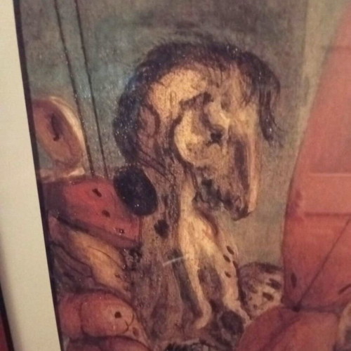 Giorgio de Chirico Hector and Andromache Museum Poster like new, wood frame