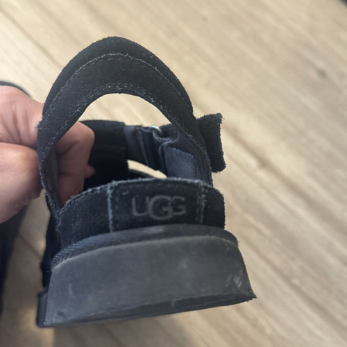 Ugg Australia women's black suede platform sandals size 39
