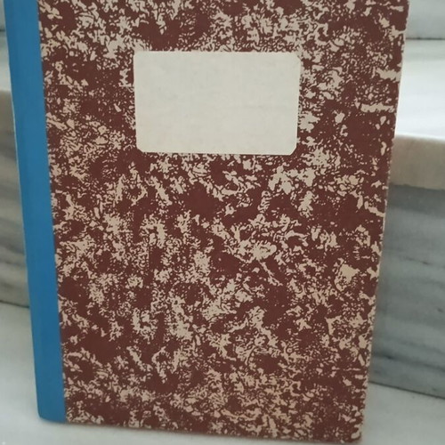 Vintage hardcover index notebook new with marbled cover