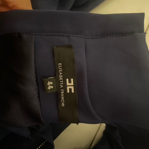 Elisabetta Franchi cocktail dress dark blue like new, Italian 44