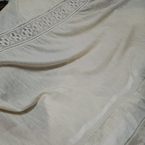 Curtain with handmade lace used, length 2.20m