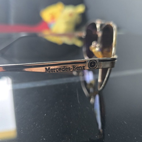 Mercedes-Benz sunglasses like new, gold frame, brown lenses