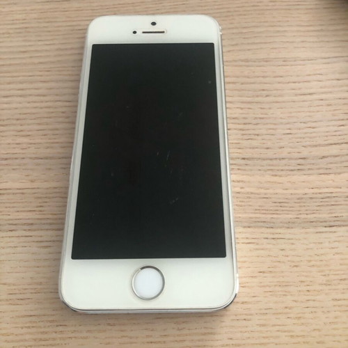 iPhone 5 used, 16GB white with burned pixels and battery needs service