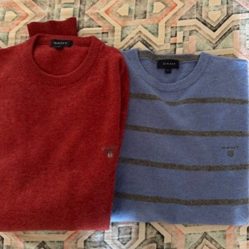 Gant XL sweaters like new, red and purple, set of 2
