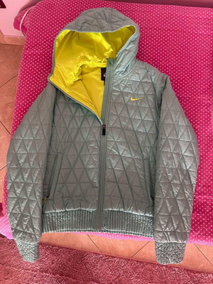 Nike jacket used, turquoise and yellow, size L