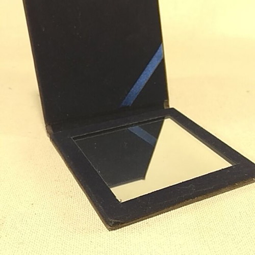 Vintage Folding Mirror with Embossed Rose Used