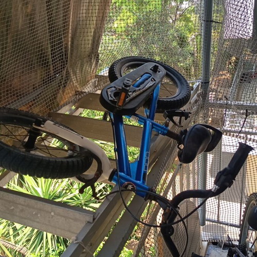 BMX bike used, blue, for ages 3-4