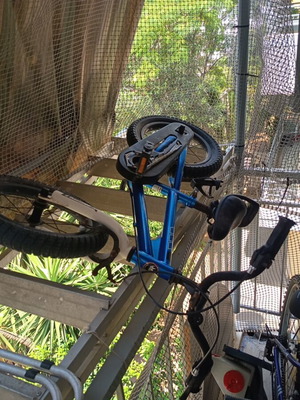 BMX bike used, blue, for ages 3-4