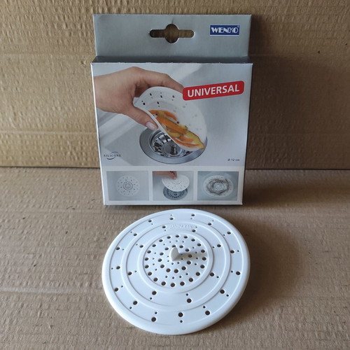 Sink filter new, white silicone 12 cm