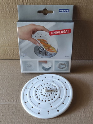 Sink filter new, white silicone 12 cm