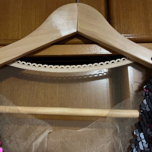 Dress with sequins like new, open back, size small