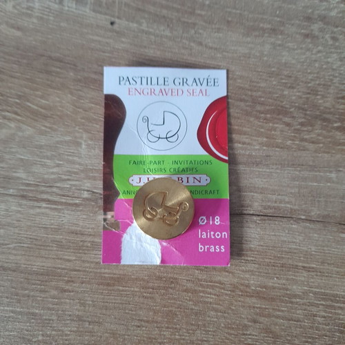 Seal for wax carriage used, diameter 1.7cm