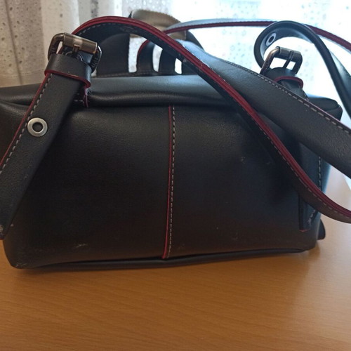 Franco leather women's bag used, black backpack style