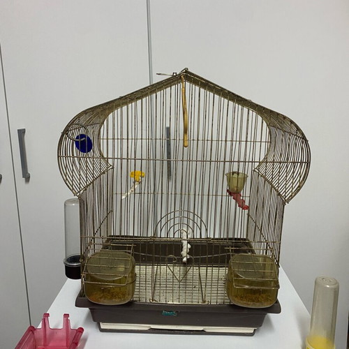 Canary cage like new with feeders, waterers and accessories