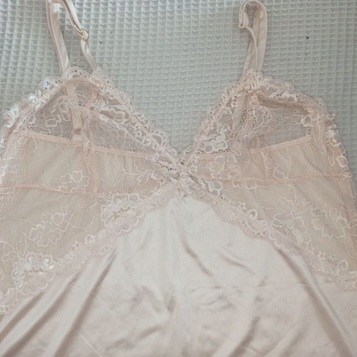 Light pink Lingerie top satin with lace Large Rossoporpora