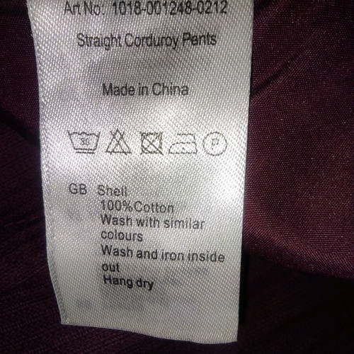 NA-KD Burgundy Plum Corduroy Pants Like New