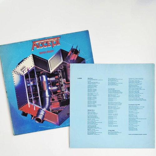 Accept Metal Heart vinyl LP used, Greek edition 1985