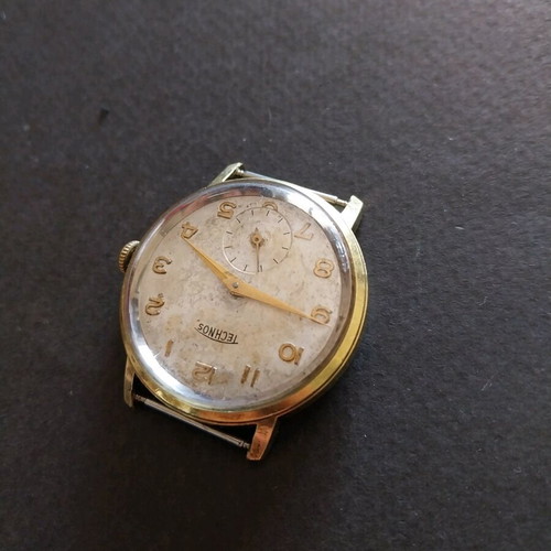 Technos men's wind-up watch used, vintage 1960s