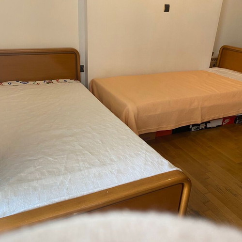 Beds set of 2 used, solid wood, 98x220 cm each