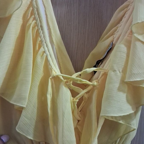 Zic Zac dress yellow new, size M