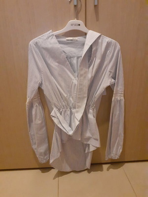 Relish asymmetrical shirt new, 100% cotton, turquoise