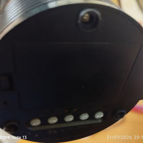 Pen holder with built-in electronic clock used