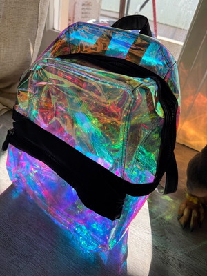 Iridescent backpack like new