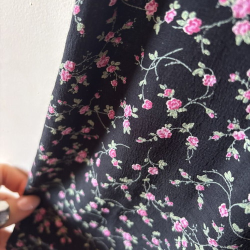 Floral dress like new, black and pink, medium-large size