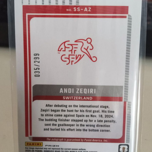 Andi Zeqiri autograph card new