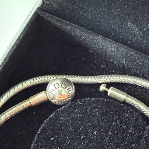 Pandora necklace with snake chain silver 925 like new, length 42 cm
