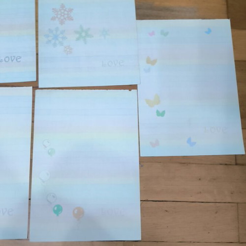 Letter papers used, pack of eleven