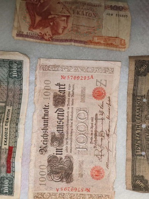 Banknote collection used, pack 6.50 euros