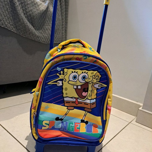 Spongebob Neon trolley bag for kindergarten GIM new