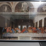 The Last Supper da Vinci puzzle 1000 pieces like new in plastic frame