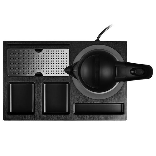Welcome tray with inox kettle 1.2L and 2 cups made to order