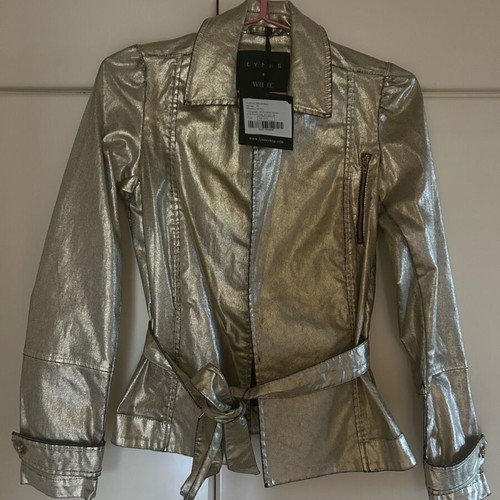 Lynne jacket new, gold foil look, size S