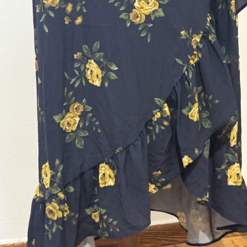 Paranoia long skirt with flowers and ruffles new, multicolor, size L